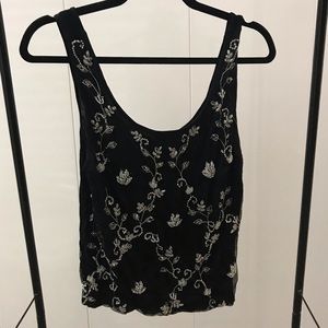 Topshop Embellished beaded tank top
